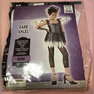 NWT California costumes child dark Angel black white costume size large 10-12